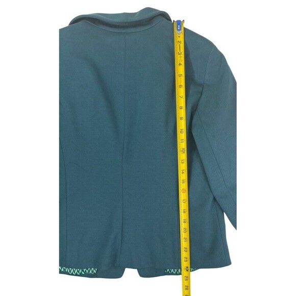 Mossimo Teal Knit Jersey Jacket Blazer Modern Day to Night Office Soft XXL - Picture 12 of 14